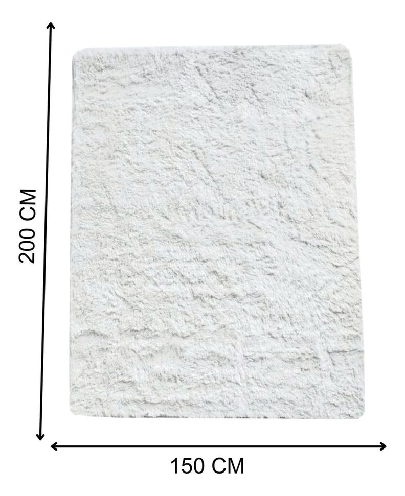 Alfombra Peluda Shaggy Crema 150x200 Clems-2
