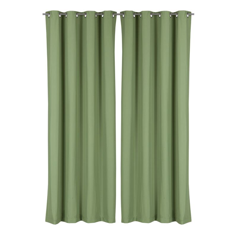 Pack 2 Cortina Tradicional 100% Blackout Verde-0