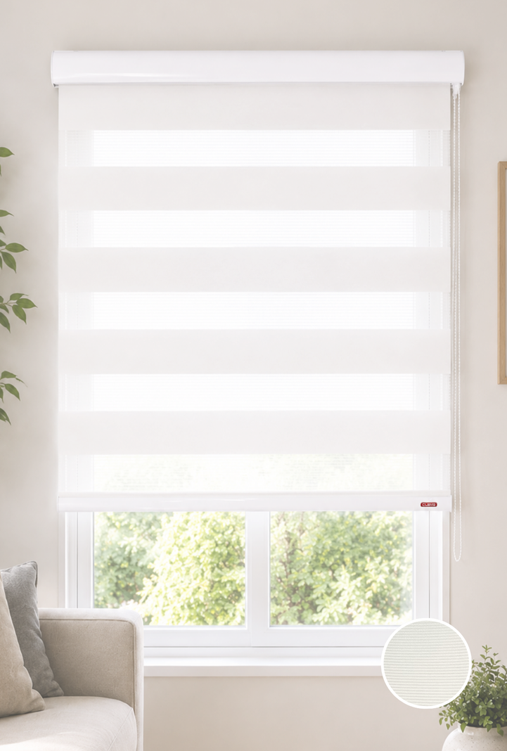 Cortina Roller Duo 120x140 Perla Blanco