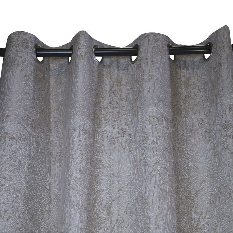 Pack 2 Cortina Blackout Flores Café Claro 135X225-1