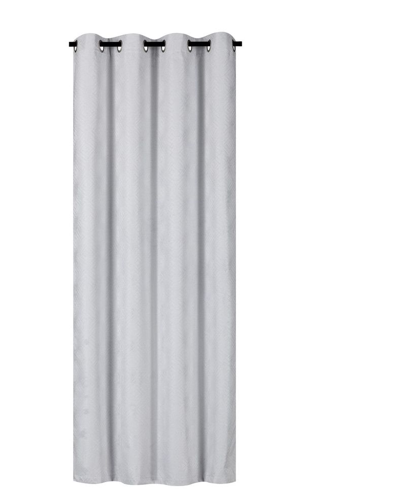 Cortina Tradicional 100% Blackout Geometrica Blanco-0