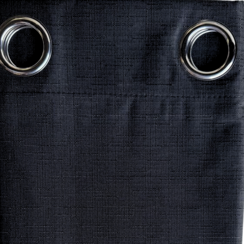 Pack 2 Cortina Jacquard Tradicional 140x225cm Negro-4