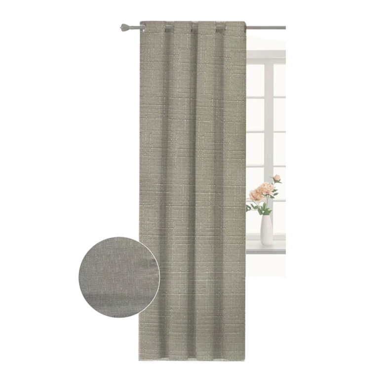 Cortina Jacquard Tradicional 140x225cm Beige-0