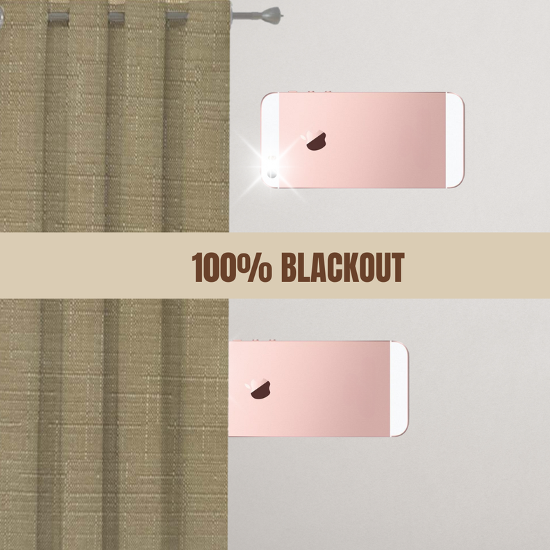 Cortina Jacquard Tradicional 140x225cm Taupe-1