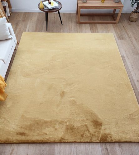 Alfombra Timmy Peluda Extra Suave Amarillo Gold 200x220-5
