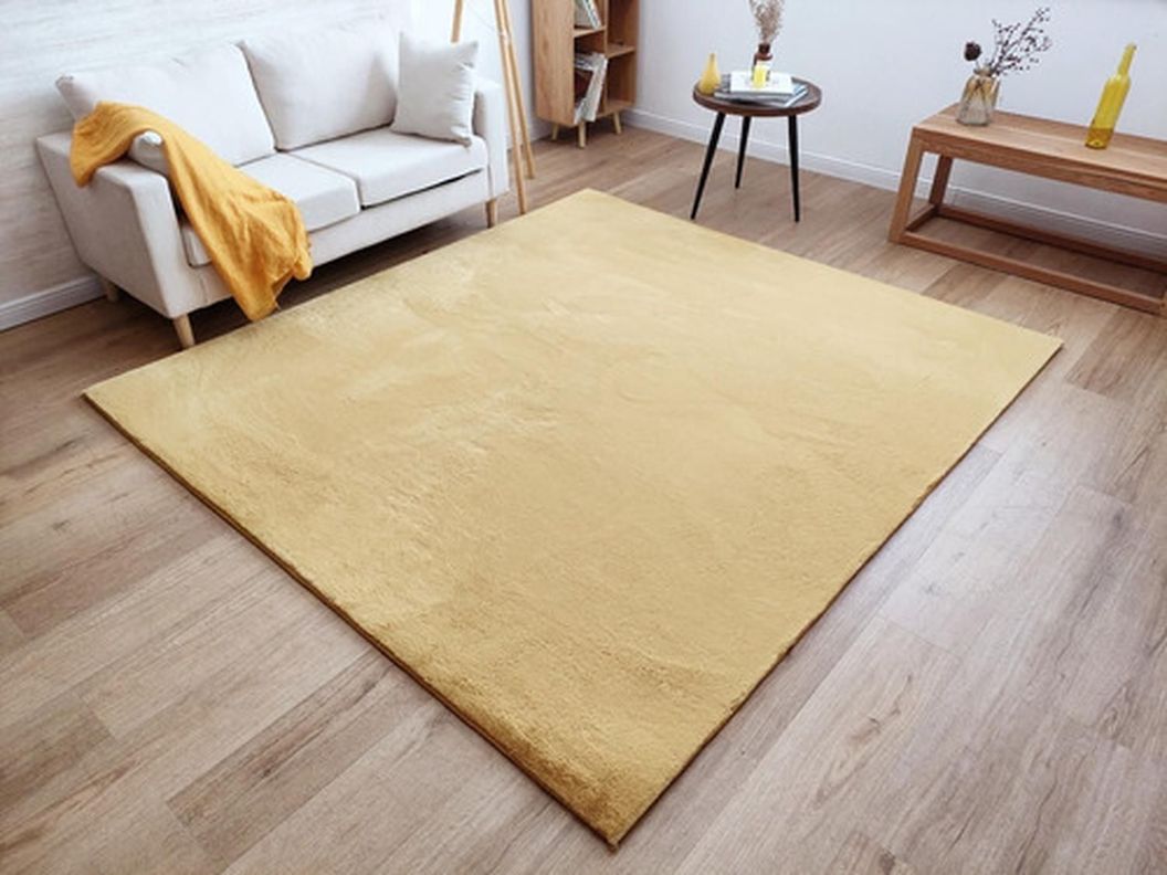 Alfombra Timmy Peluda Extra Suave Amarillo Gold 200x220-0