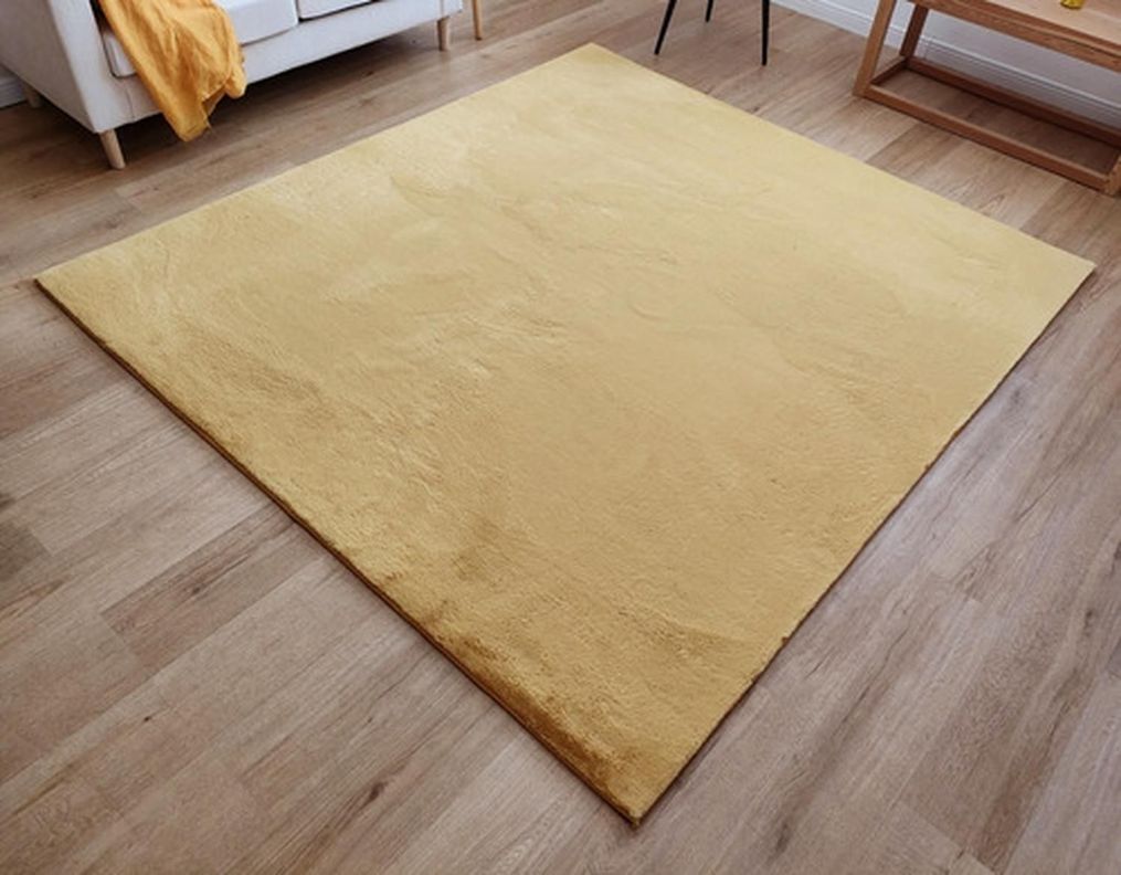 Alfombra Timmy Peluda Extra Suave Amarillo Gold 200x220-2
