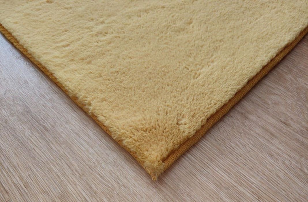 Alfombra Timmy Peluda Extra Suave Amarillo Gold 200x220-6