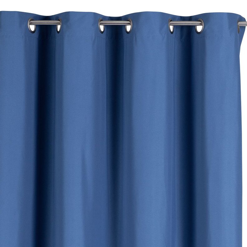 Cortina Tradicional 100% Blackout Azul-1