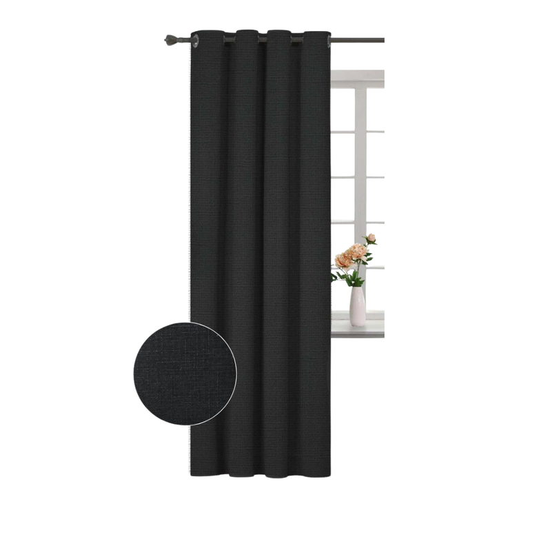 Cortina Jacquard Tradicional 140x225cm Negro-0