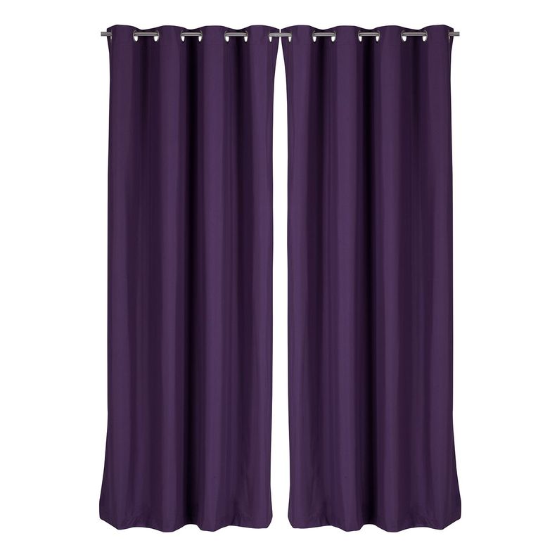 Pack 2 Cortina Tradicional 100% Blackout Morado-0