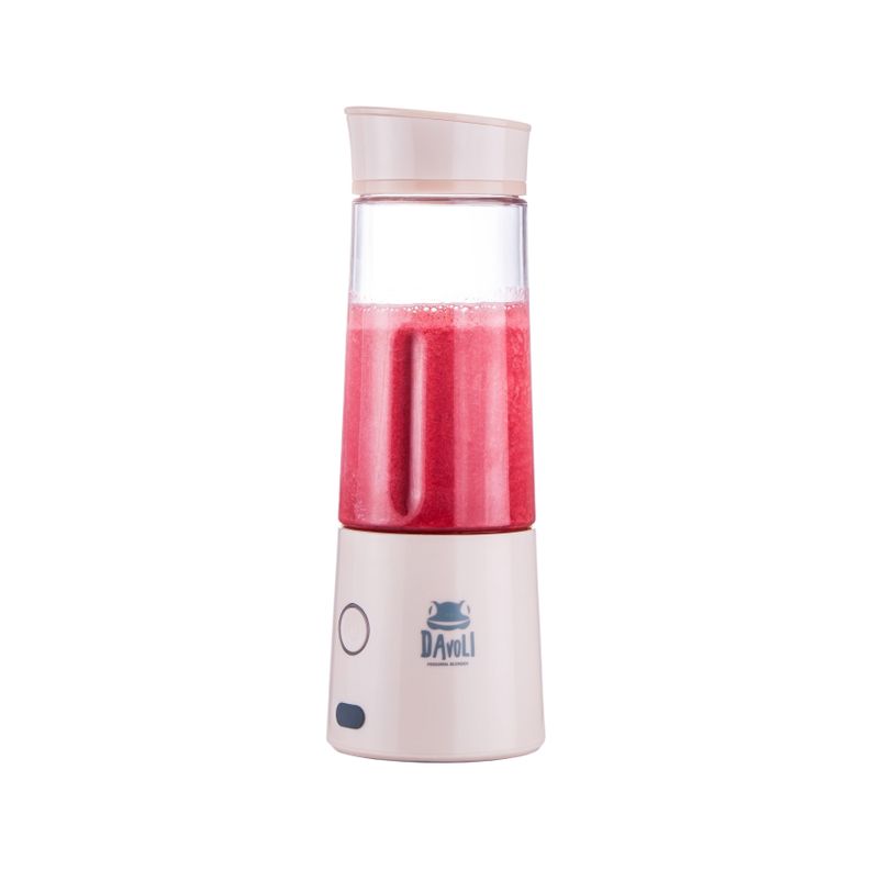 Licuadora Personal Portátil Davoli Vaso de Tritán Rosada -5