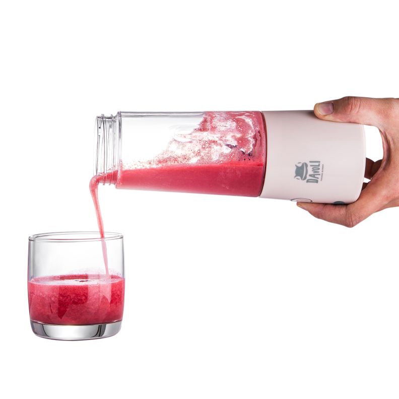 Licuadora Personal Portátil Davoli Vaso de Tritán Rosada -6