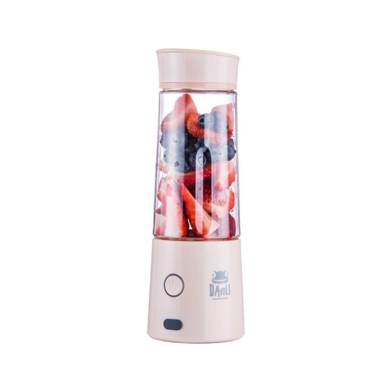 Licuadora Personal Portátil Davoli Vaso de Tritán Rosada -4