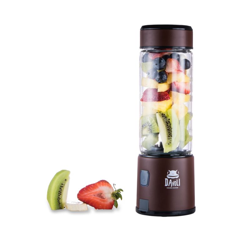 Licuadora Personal Portátil Davoli S-Pow Vaso de Vidrio Cáfe -6