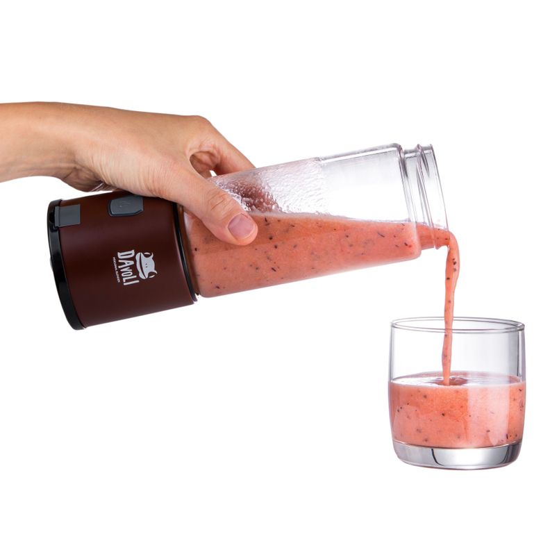 Licuadora Personal Portátil Davoli S-Pow Vaso de Vidrio Cáfe -5