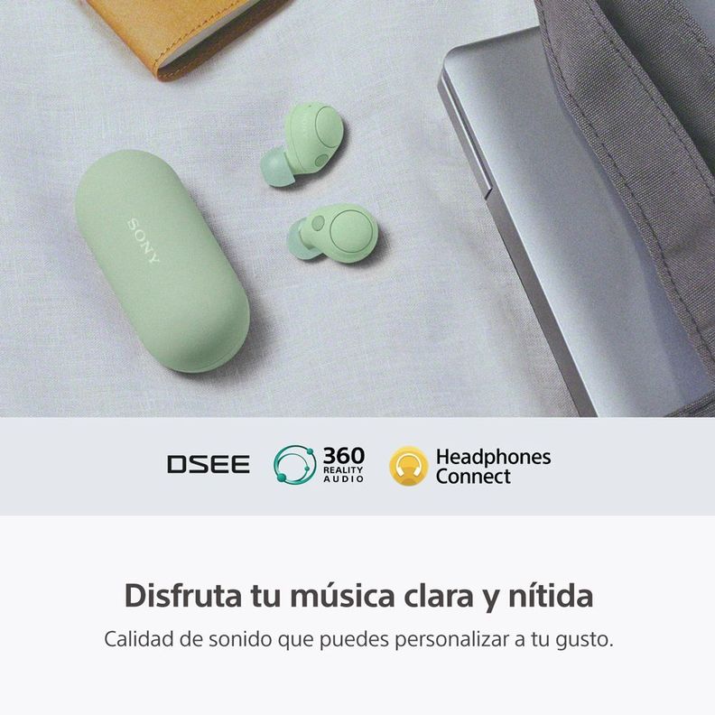 Audífonos inalámbricos noise cancelling WF-C700N Verde-5