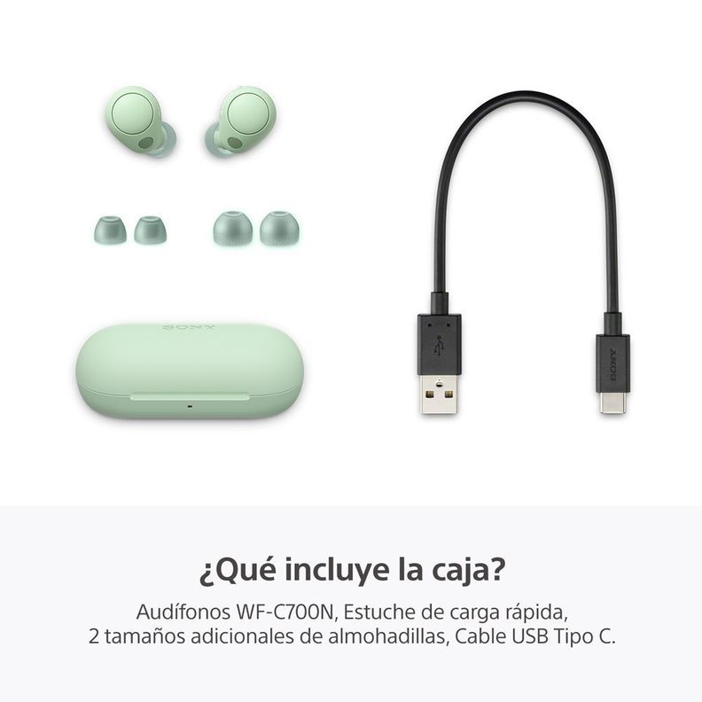 Audífonos inalámbricos noise cancelling WF-C700N Verde-1