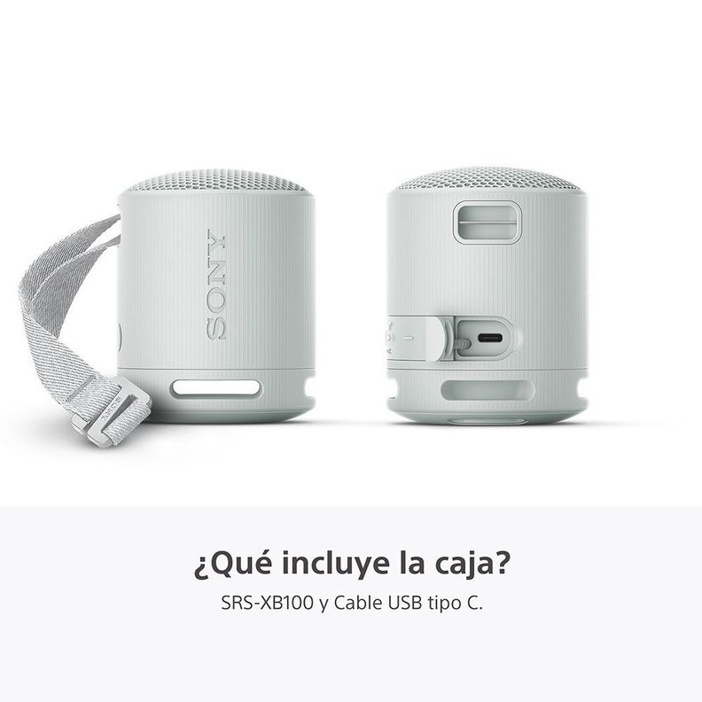 Parlante inalámbrico portátil XB100 Gris-3