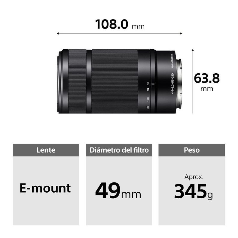Lente Montura E SEL55210-3