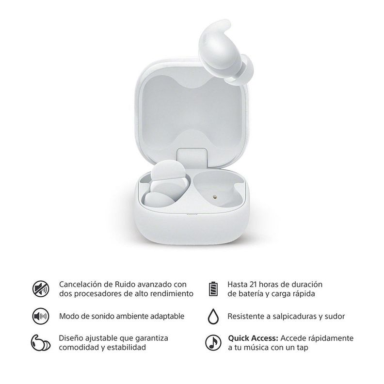 Audífonos inalámbricos con noise canceling LinkBuds Fit Blanco-5