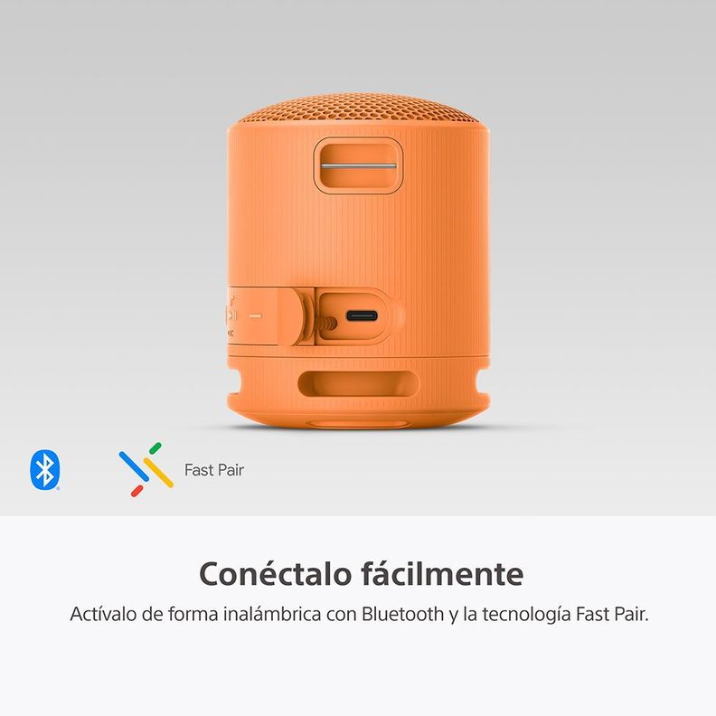 Parlante inalámbrico portátil XB100 Naranjo-5