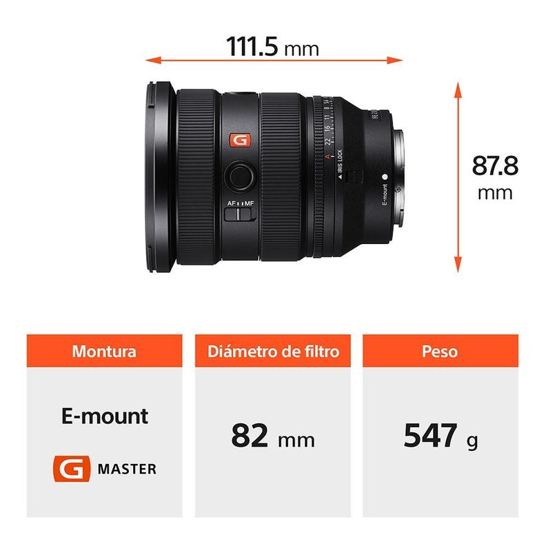 Lente Zoom Gran Angular SEL1635GM2-1