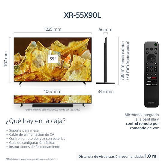 LED 4K 55" Ultra HDR Google TV XR-55X90L-2