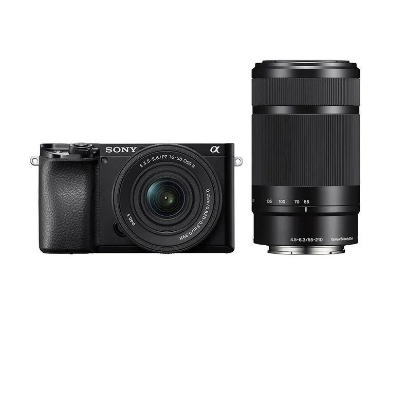 Cámara Digital Mirrorless APS-C A6100 + Lente 16-50mm + Lente 55-210mm-0