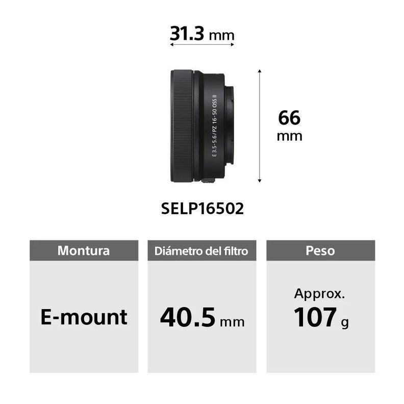 Cámara Digital Mirrorless APS-C A6100 + Lente 16-50mm + Lente 55-210mm-3