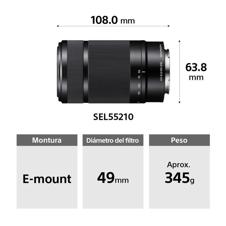 Cámara Digital Mirrorless APS-C A6100 + Lente 16-50mm + Lente 55-210mm-4