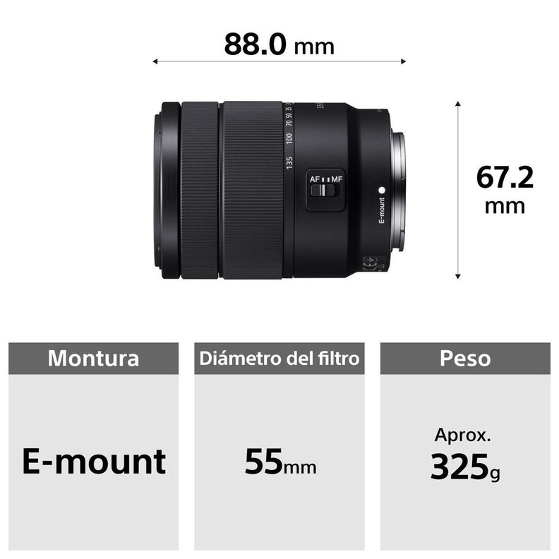 Lente Montura E SEL18135-1