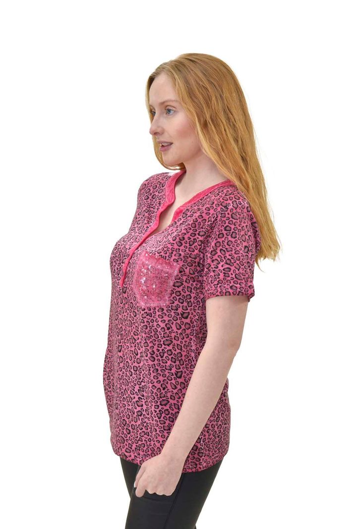 Polera animal colores fucsia Alexandra Cid-1