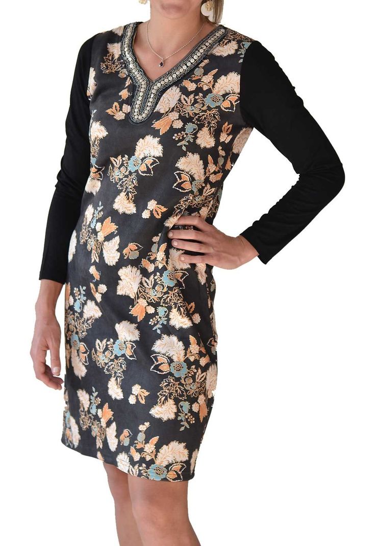 Vestido Estampado Flores Azul Alexandra Cid-0