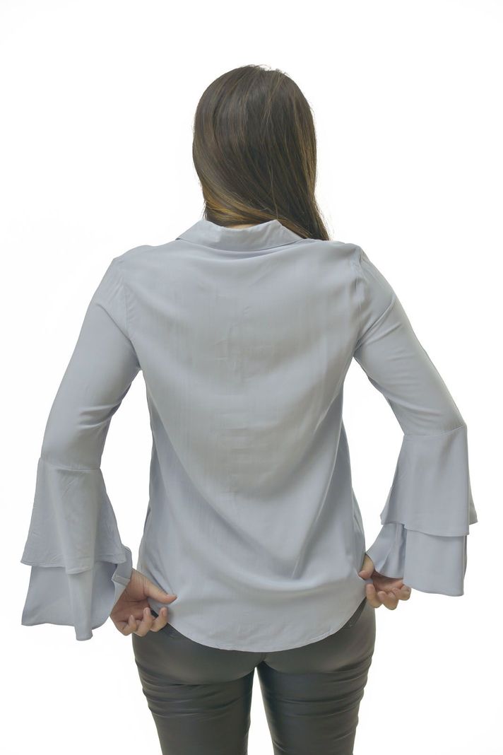 Blusa Manga Vuelos Azul Alexandra Cid-2