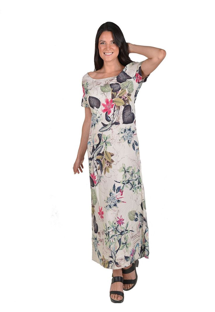 Vestido Floreado Negro Alexandra Cid-0