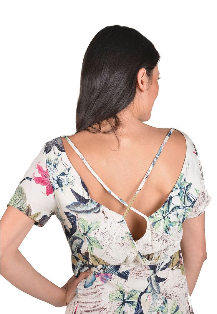 Vestido Floreado Negro Alexandra Cid-1