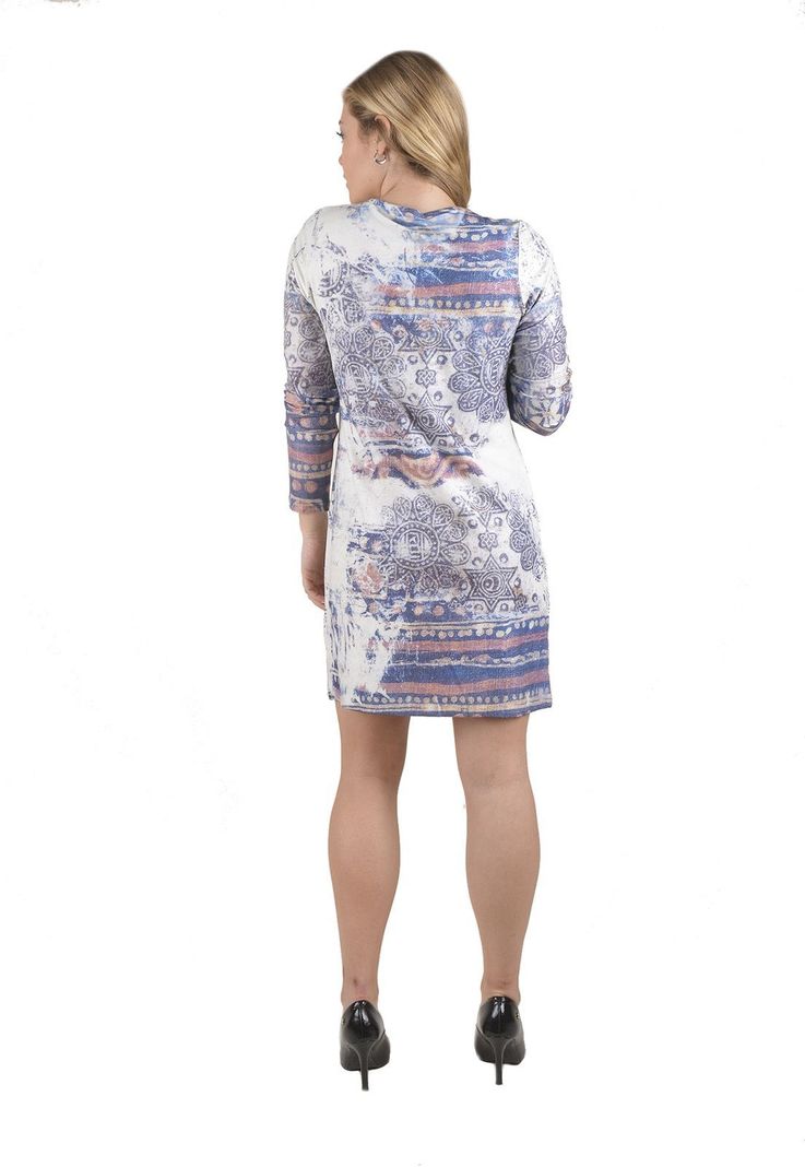 Vestido Suede Tachas Crudo Alexandra Cid-1