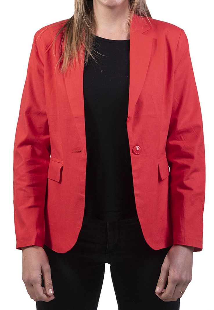 Blacer Lino Rojo alexandra Cid-0
