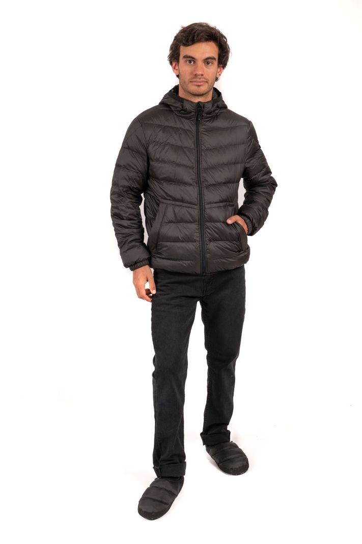 Parka Down Gorro Hombre Negro Local crew-3