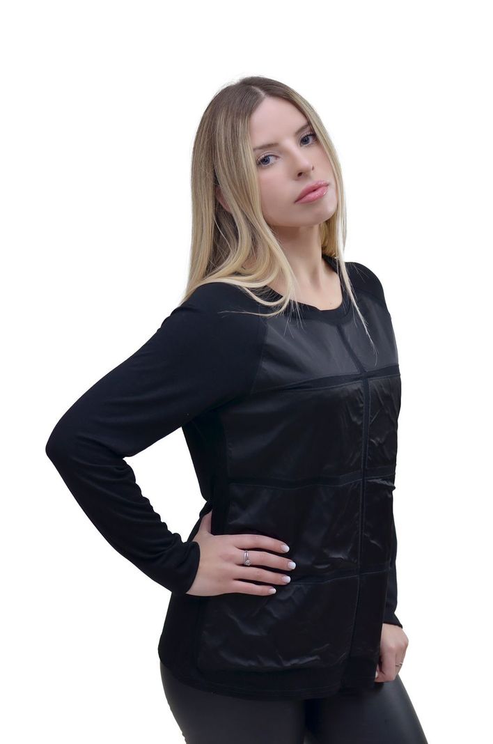 Polera Satin Negro Alexandra Cid-1