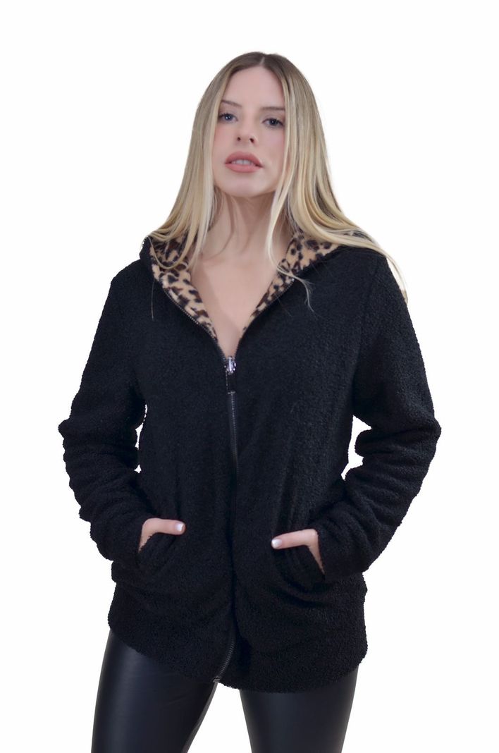 Chaqueta Mutton Doble Negro Alexandra Cid-0