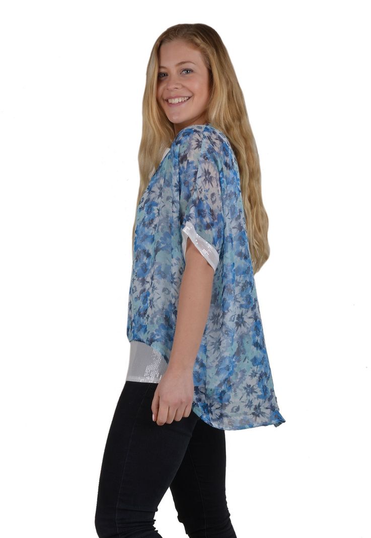 Bluson Lentejuelas Azul Alexandra Cid-1