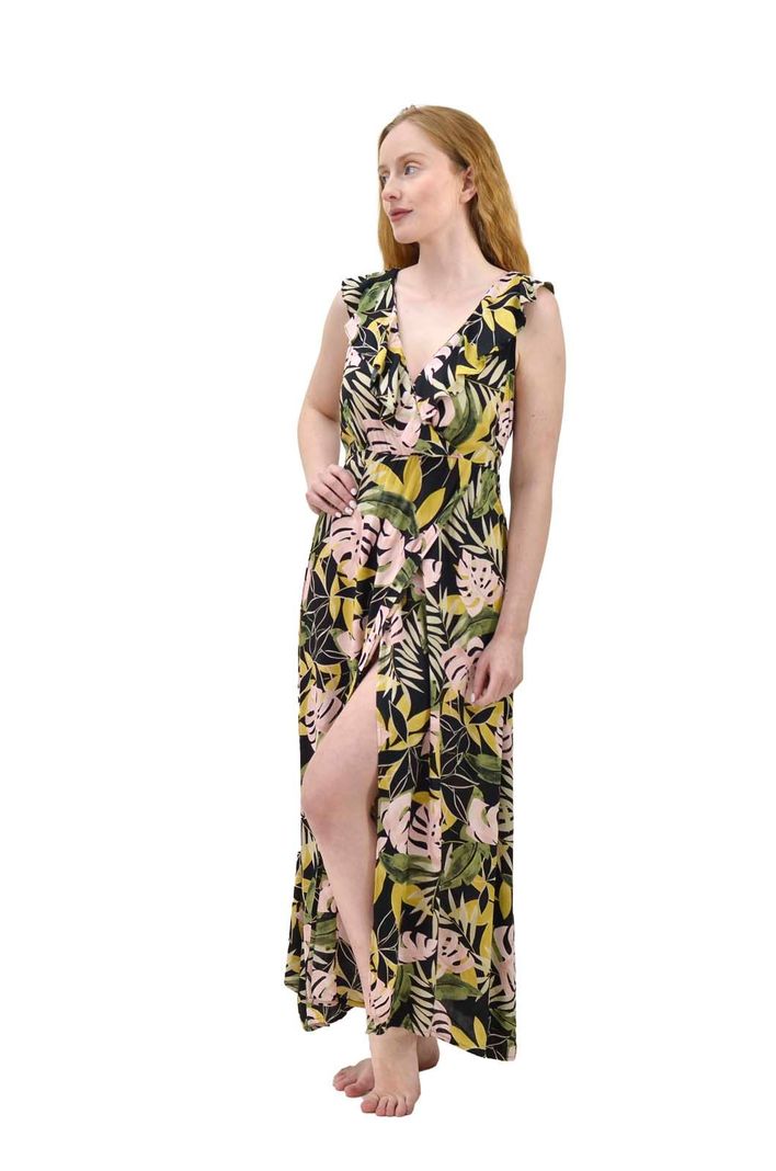 Vestido Vuelos Negro Alexandra Cid-1