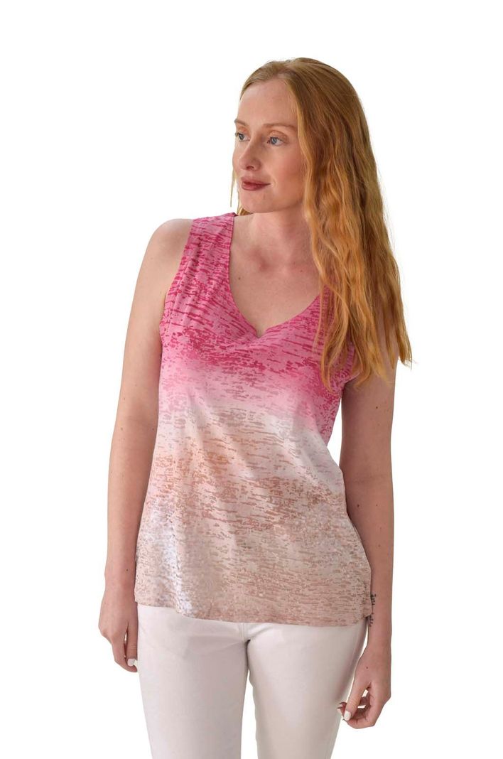 Polera degrade s/manga fucsia Alexandra Cid-0