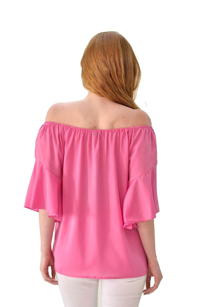 Blusa cuello elasticado fucsia Alexandra Cid-2