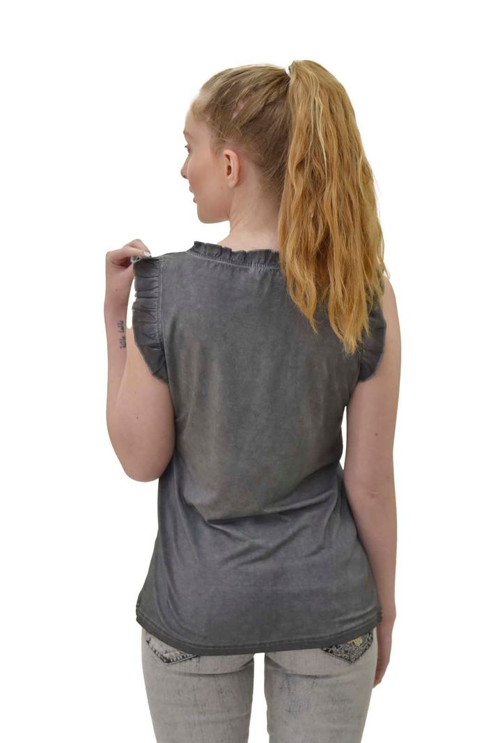 Polera vuelos gris Alexandra Cid-2