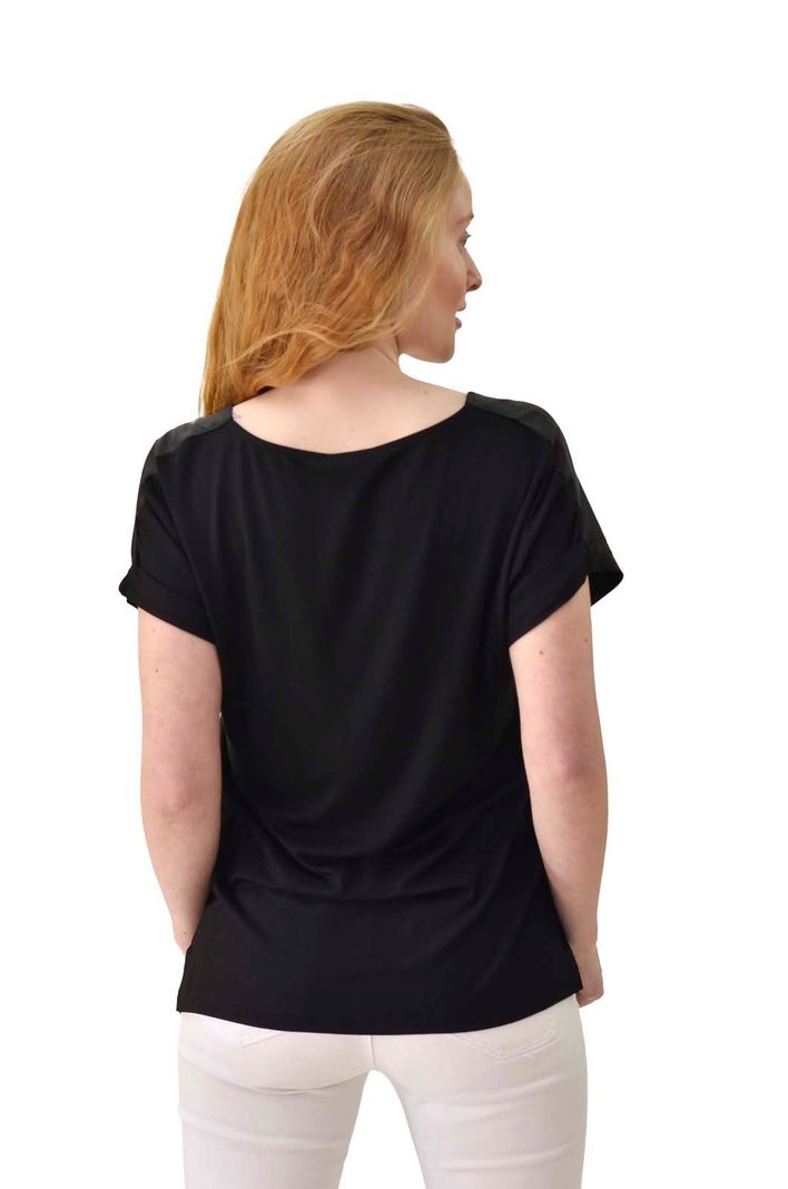 Polera satin cierre negro Alexandra Cid-2