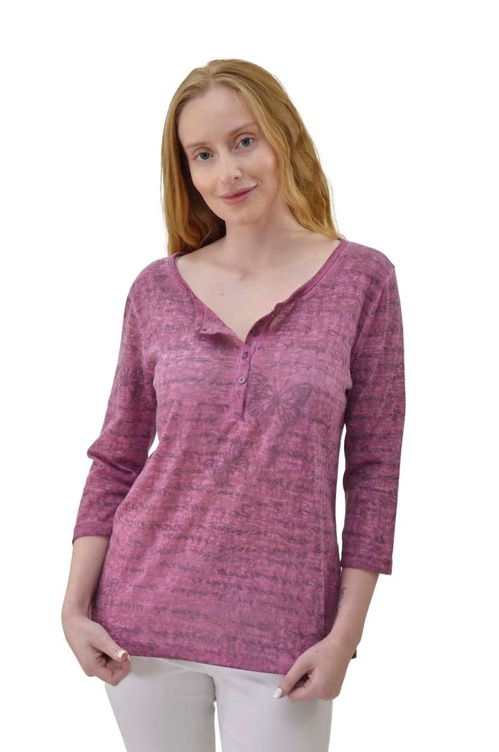 Polera letras fucsia Alexandra Cid-0