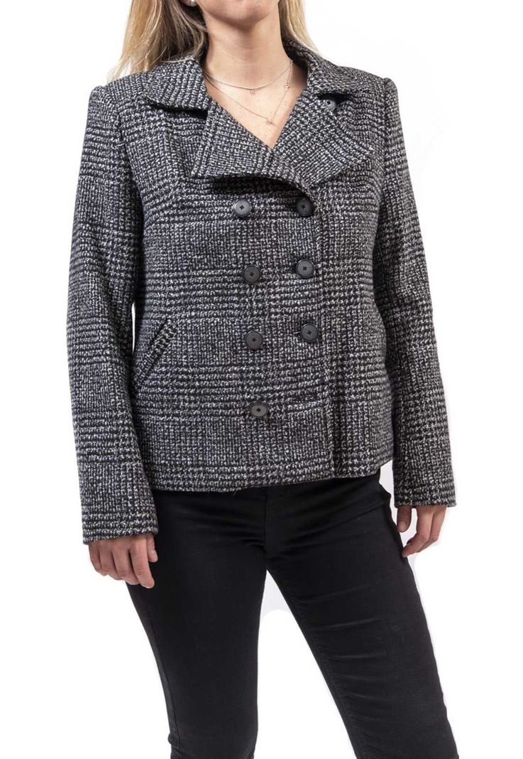 Blazer Cruzado Gris Alexandra Cid-0